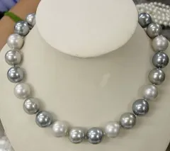 Huge 12mm Multicolor South Sea Shell Round Pearl Beaded Necklace 20/25/36'' AAA