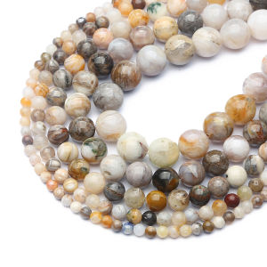 Hạt Tròn Cẩm Thạch Xanh Lá Tre Đá Tự Nhiên 4/6/8/10/12Mm Lỏng Hạt Bông Tai Làm Trang Sức Tự Làm Vòng Cổ Vòng Tay Vòng Chân