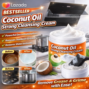 All-Purpose Cleaning Paste with Coconut Oil Powerful Stain Remover for Kitchen Cookware Stainless Steel Home Polish Protect in One