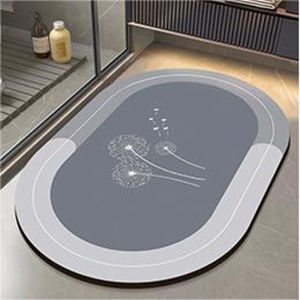 COZY Quick-Dry Bath Mat Super Absorbent Non Slip Diatom Mud Bathroom Rug Quick Drying Bath Shower Rug Kitchen Entrance Door Mats Home Floor Mat
