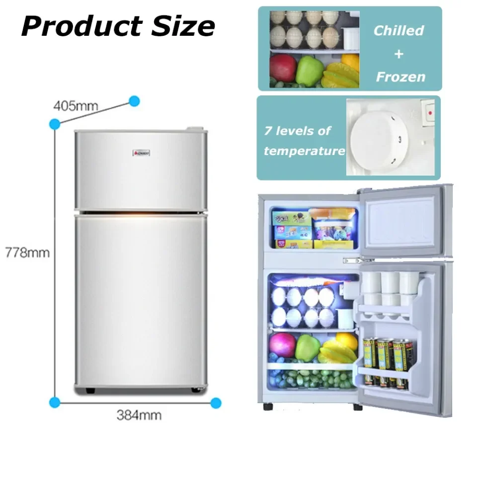 Small size online double door fridge