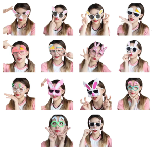 Easter Costume Glasses Sunglasses Stage Futuristic Eyewear Easter Party Props Plastic Glasses Supplies