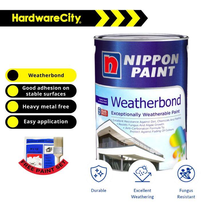 [Free Paint Set] Nippon Paint Weatherbond 1L/5L | Lazada Singapore