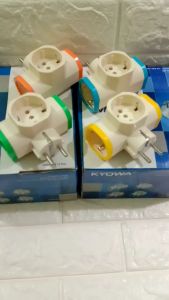 Steker T Arde Kyowa 3 Arah / Okachi Colokan 3 Lubang Kw-924/T