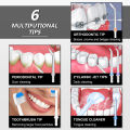 H2ofloss Cordless Water Flosser for Teeth IPX7 Waterproof Oral Dental Irrigator with 5 Modes 6 Jet Nozzles 300ml Water Teeth Flosser Tooth Cleaner Water Floss for Brace Bridges Care. 