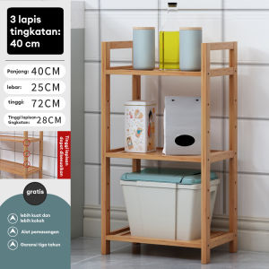 Rak Susun Kayu Rak Buku Portable Pajangan Rak Serbaguna Rak Penyimpanan Serbaguna Mainan Anak