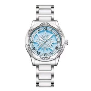 Luxury Women Watch Good Luck Rotating Luminous Hollow Quartz Watch Waterproof Leisure Student Fashion Elegant Ladies Wristatch Birthday Gift