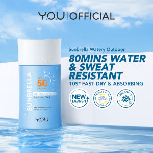 BEST SELLER | Y.O.U SUNBRELLA Watery Outdoor Sunscreen Serum Fluid SPF50+ PA++++ 30ml | Sun Defense & Sweat Resistant