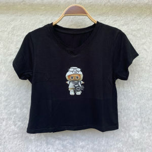 ATASAN CROP TOP LABUBU WANITA REMAJA / ATASAN KAOS LABUBU