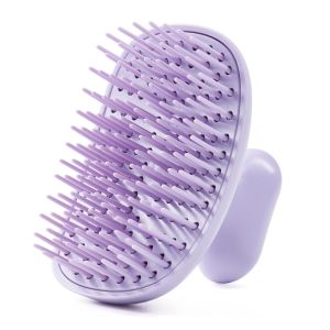 FLEURS Soft Silicone Shampoo Brush Dandruff Removal Self Cleaning Hair Washing Comb Volumizing Comfortable Head Scalp Massager Body Massage