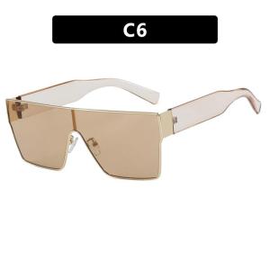 JN IMPRESSION New Large Square One-piece Frame Anti UV Sunglasses Bar Disco Sun Shade Womens Trendy High Sense Sunglasses