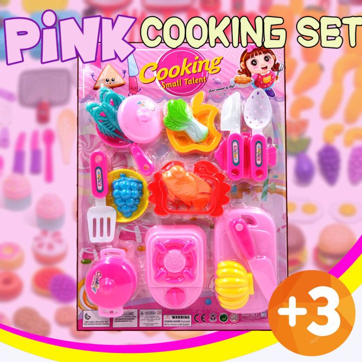 Pink and Blue Cooking set Toy Kitchen toy set Play set Kitchen