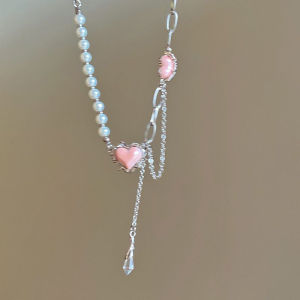 Nicedays🍒​​​​​​​Kalung Hati Cinta Gadis Pedas Y2k Rantai Tulang Selangka Desain Hip Hop Kalung Rasa