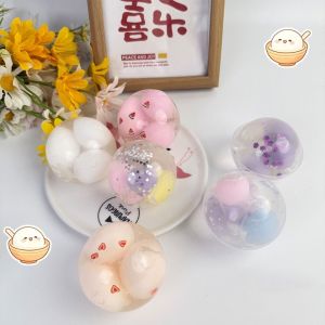 BLESSFUL Fruit Series Crispy Handmade Ball Crunch Sound Handmade Sensory Dumpling Squishy Boys Girls Pinch Fidget Squeeze Daily Relax