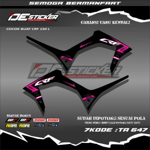 Sticker Striping Variasi Aksesoris Motor Honda Crf 150L(ta647) Sticker List Semifull