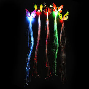 Colorful Butterfly Light Braids Glowing Flash LED Hair Braid Clip Haripin Wigs Ligth Up Party Christmas Hair Accessories