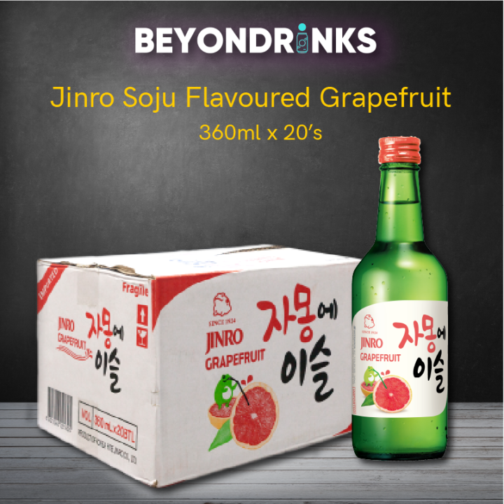 Jinro Flavoured Soju | Grapefruit | 360ml X 20's (Authentic Korean Soju ...