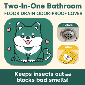 Bathroom Silicone Mat 2in1 Closed Floor Drain Sewer AntiReturn Mat Gasket