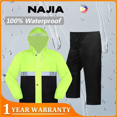 NAJIA Universal Raincoat Set Waterproof Raincoats Set for Motorcycle Rider Men Raincoats Waterproof Rain Jacket