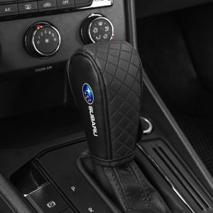 Subaru Car Shift Handle Cover Leather Shift Knob Cover Car Gear Sticks Sleeve Gear Lever Decor Protective Cover For Subaru XV Forester Crosstrek Impreza WRX sti Outback Levorg BRZ