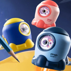 VIVOLILV (ส่วนลด 50%) 🌟🌟 กบเหลาดินสอสร้างสรรค์จรวดการ์ตูนนักเรียนมือหมุนกบเหลาดินสอสำหรับโรงเรียนเครื่องเขียน