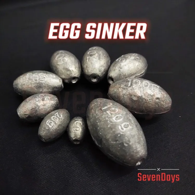 Lead Free Fishing Sinkers and Weights Coated Egg Sinkers 10g-200g