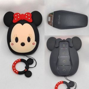 Cute Cartoon Car Key Case Cover for BYD Atto 3 Remote Smart Protect Shell Keychain Auto Accessories