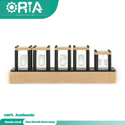 ORIA Solid Wood Digital Clock RGB Glow Tube Clock Exquisite Nixie Tube Clock Creative DIY Desktop Decor (Requires Assembly)