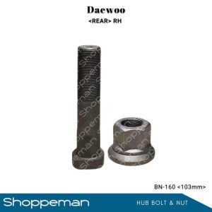 UNIVERSAL DAEWOO TRUCK REAR HUB BOLT AND NUT WHEEL STUD BOLT RH 103mm BN-160