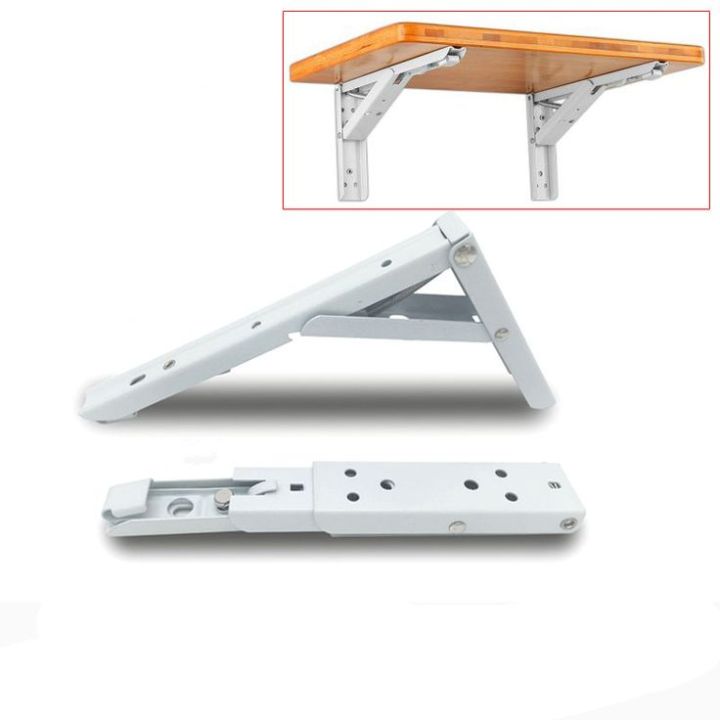 2PCS Foldable Metal Wall Shelf Rack With Spring Shelf Bracket Foldable ...