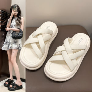 Platform Sandals for Women To Wear Summer Round Toe Sandals Casual Beach Shoes for Women Cross Soft Soles