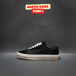 SEPATU VANS21 OLD SKOOL VAULT OG HITAM BENANG PUTIH KANVAS 36-43