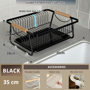 GSlife💥High Quality 304 Stainless Steel Rak Pinggan Mangkuk Dish Drainer Dish Drying Rack Kitchen Organizer Storager