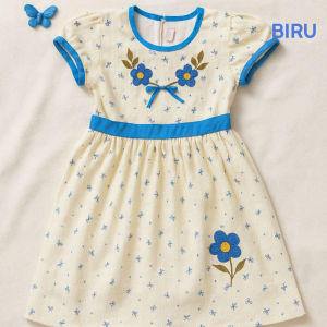Two Mix - Hana Baju Dress Anak Perempuan Lucu Kaos - Gaun Anak Cewek Santai Pita Bunga 1-8 Tahun 4444