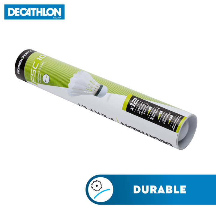 Decathlon Badminton Shuttlecock x12 (Feather, Durable) Perfly Lazada