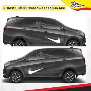 CUTTING STIKER ANA MULYA STIKER LOGO NIKE PINTU MOBIL ( SEMUA TIPE MOBIL BISA )