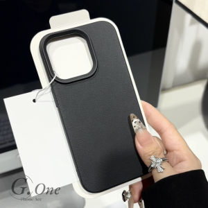 Faux Leather Textured Silicone Phone Case For iPhone 13 11 12 14 15 16 17 Pro Max xr x xs max 17Air Simple Pure Color Shockproof Back Cover