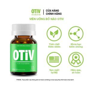 Viên Uống Bổ Não OTIV Ecogreen Hỗ Trợ Tăng Cường Trí Nhớ Giảm Đau Đầu Stress Và Cải Thiện Giấc Ngủ Nhập Khẩu Mỹ