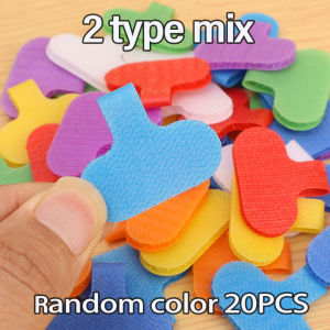 10/20 Nhãn cáp dây buộc cáp thể tái sử dụng với nhãn dây nhãn ghi khóa dán thẻ để quản lý cáp