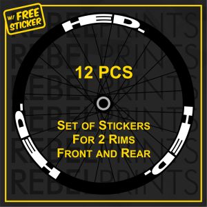 HED (8 or 12 pcs) 700c 30mm Wheel Rim Sticker Decal Vinyl for Road Bike Fixie