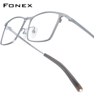 FONEX Titanium Glasses Frame Men Brand Design Square Eyeglasses High-Quality Ultralight Japanese Custom Optical Eyewear 85874