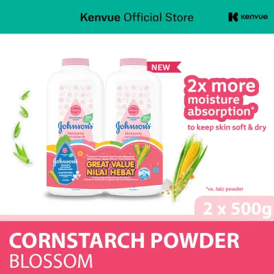 Johnsons Baby Corn Starch Powder Blossom 500g x 2