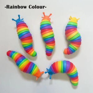 Rainbow Slug Fidget Toys for baby Twisting Caterpillar stress relieve toys. Sensory toys for toddlers