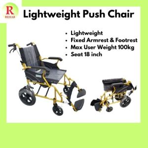 Lightweight Standard Pushchair wheechair kerusi roda // Fix Foldable weight