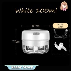 Wireless Garlic Chopper Electric Mini Food Processor Pencincang Bawang Makanan Blender Mini 100ML & 250ML