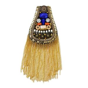 GENENIC Ánh sáng vai Tấm đệm vai có dây tua rua Trâm cài áo Epaulet Dấu hiệu trên vai Tinh tế Hợp kim Phụ kiện đeo vai đính hạt Bộ vest