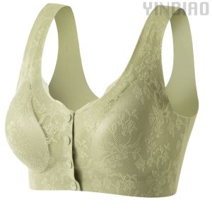 YINDIAO 2PCS Front Clasp Bra Korean Ultra Light Breathable Push Up Japan Medical Silicone Plus Size Bra for Women Smooth(M~XXXL)