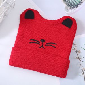 0-3 Years Baby Hat Boys Girls Cartoon Autumn Winter Newborn Cute Knitted Beanie