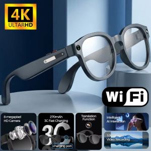 GOXBERK 2 in 1 AI Smart Glasses Real-time Translation AIMB-S1 Intelligent Eye Glasses Augmented Reality 1080P Video Recording Smart AI Glasses Voice Call
