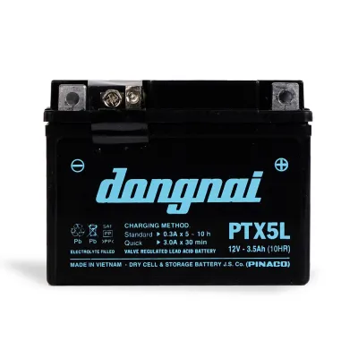 Ắc quy khô miễn bảo dưỡng Đồng Nai PTX5L | 12V - 35Ah